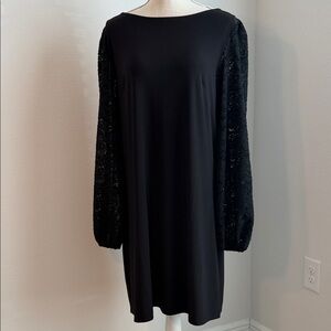 White House Black Market Black Long Sleeve Dress